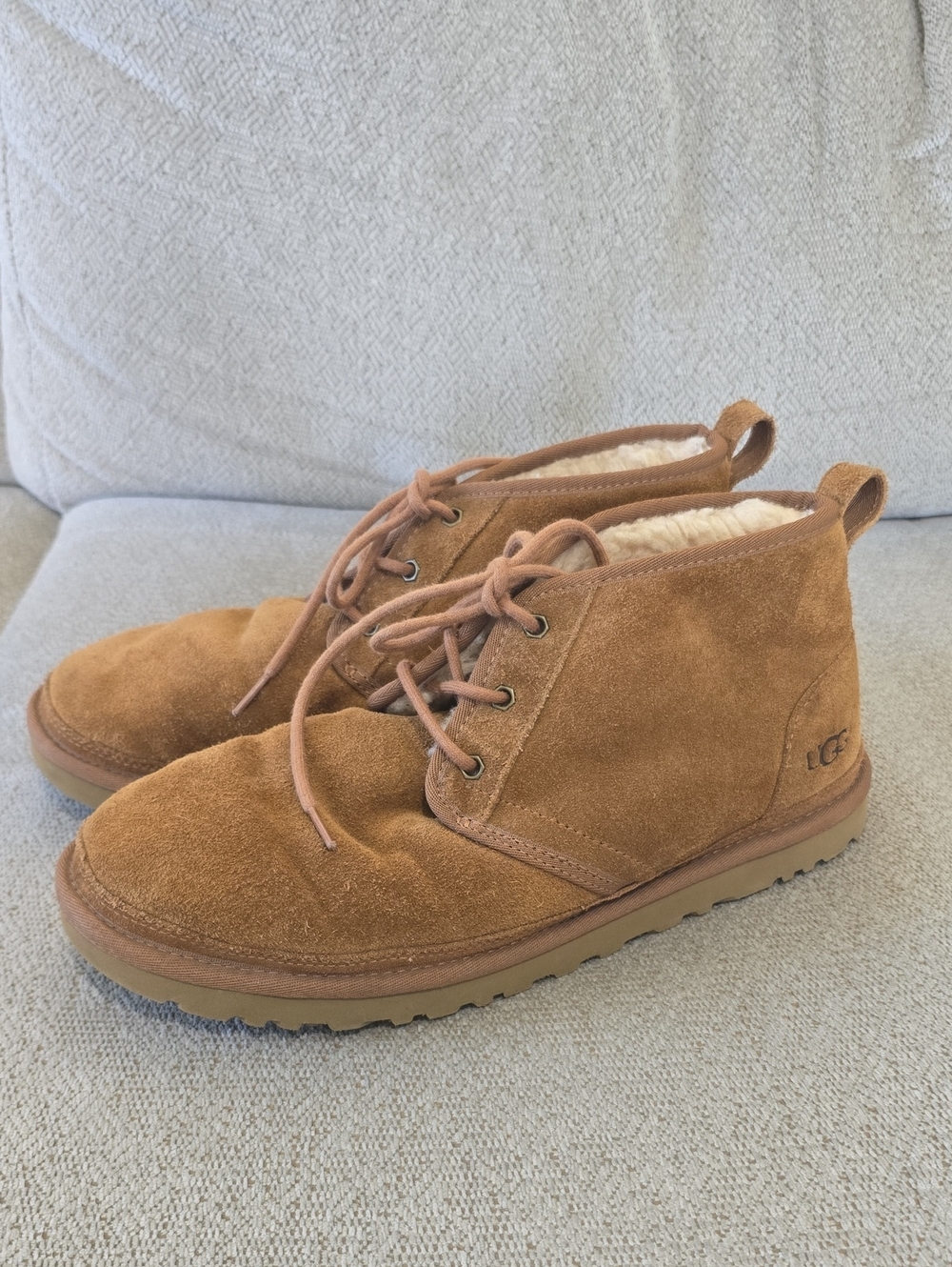 Ugg Neumel Chestnut Brown Suede Boots - Size 12